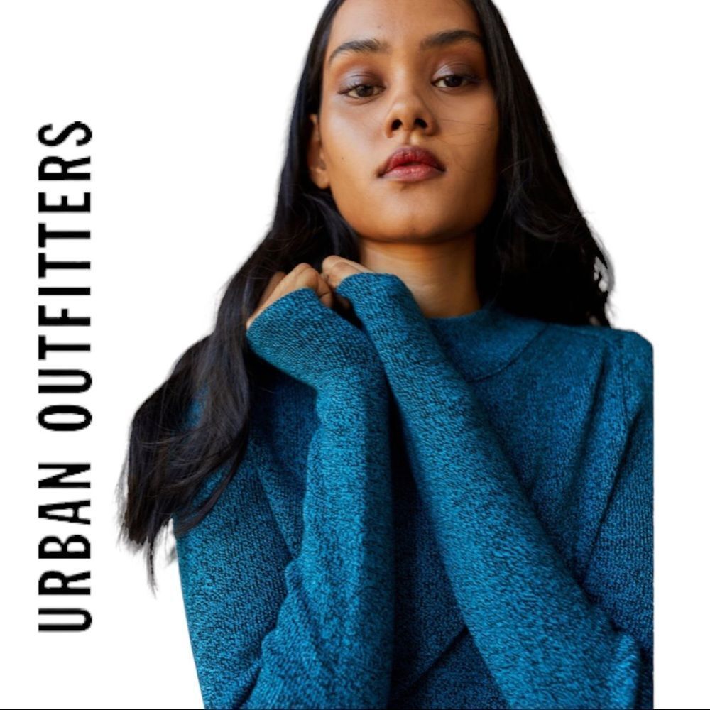 NEW Urban Outfitters UO BDG Farren Blue Turtleneck Sweater XS M